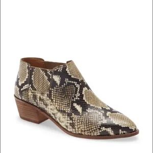 Madewell Sonia Low Leather Snakeskin Chelsea Boot